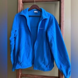 Columbia Full Zip Fleece Jacket Women’s Medium Bright Blue